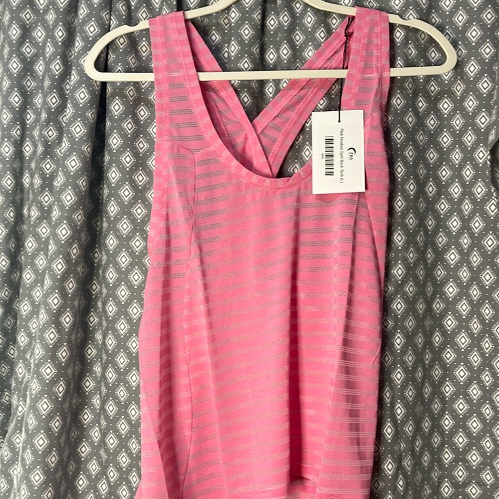 Zyia Pink Nimbus Split Back Tank